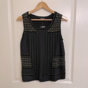 NWT Lucky Brand Beaded Blouse